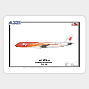 Airbus A321 - Air China "Beautiful Sichuan 1" (Art Print) Sticker